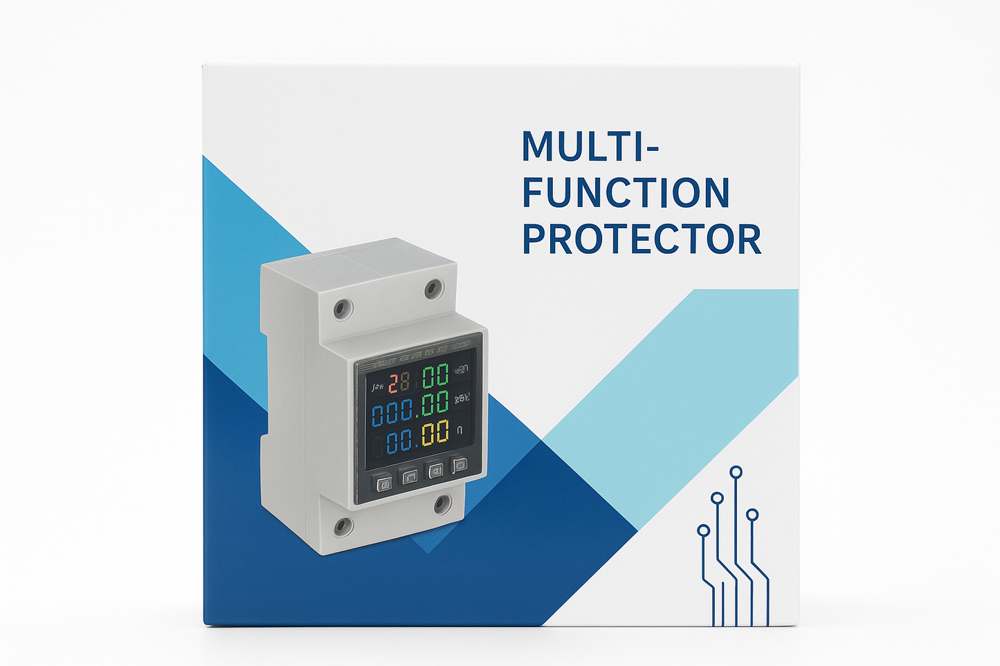 TOMZN WiFi Smart Breaker Multi-Function Protector 63A | Voltage, Current & kWh Monitoring | Load Cut-Off Limit Feature | Tuya & Alexa Compatible